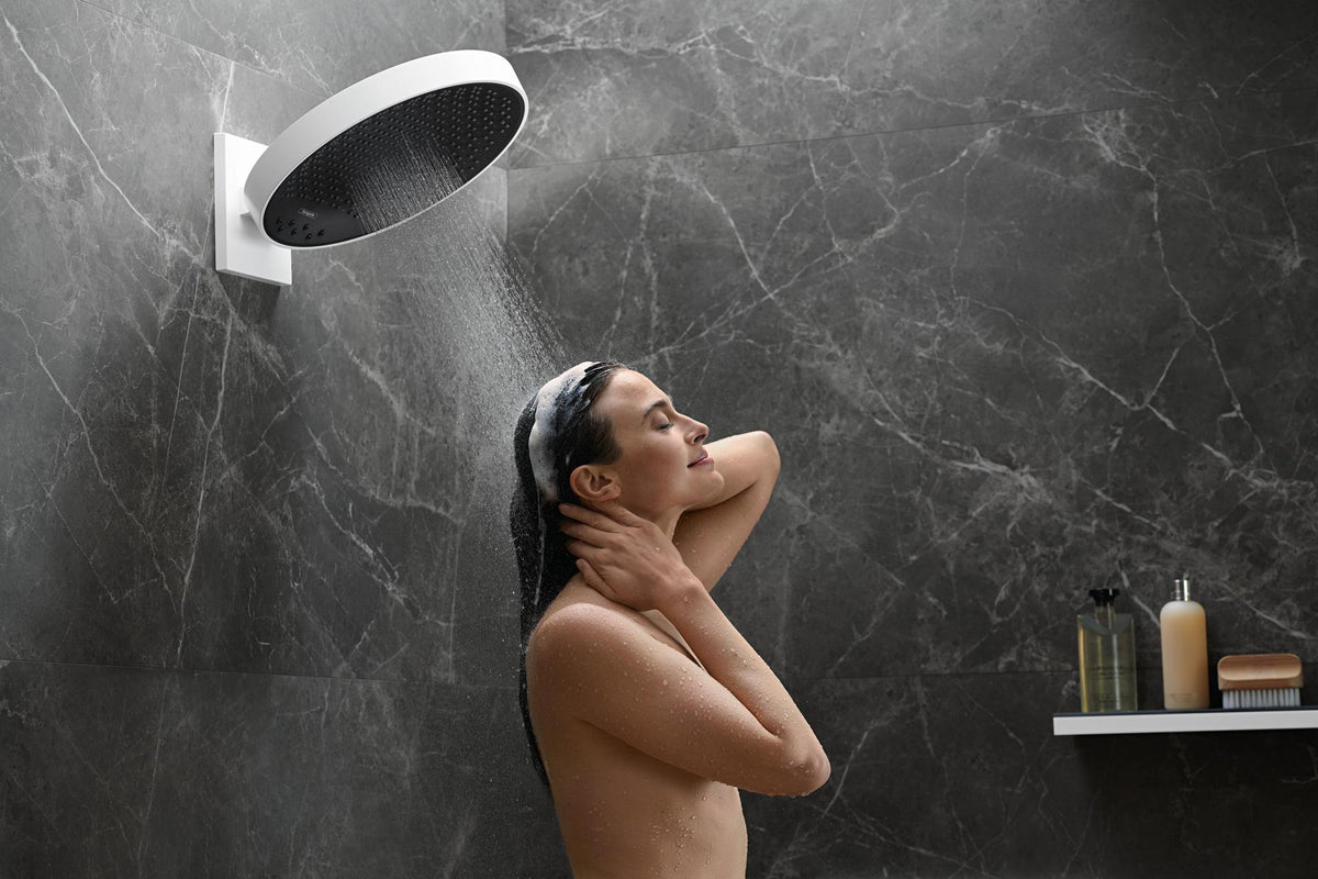 HANSGROHE Kopfbrause Rainfinity 360 3jet Wandmontage Chrom – 3 Strahlarten & Antikalk