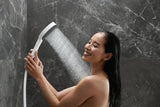 HANSGROHE HG Handbrause Rainfinity 130 3jet Chrom – 3 Strahlarten, QuickClean, Select-Taste