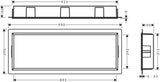 HANSGROHE Wandnische XtraStoris Original 300x150x100 mm mattschwarz mit Rahmen