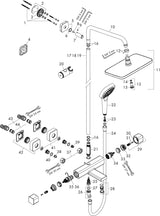 HANSGROHE Showerpipe Croma E 280 1jet chrom mit Wannenthermostat – Duschsystem mit CoolContact