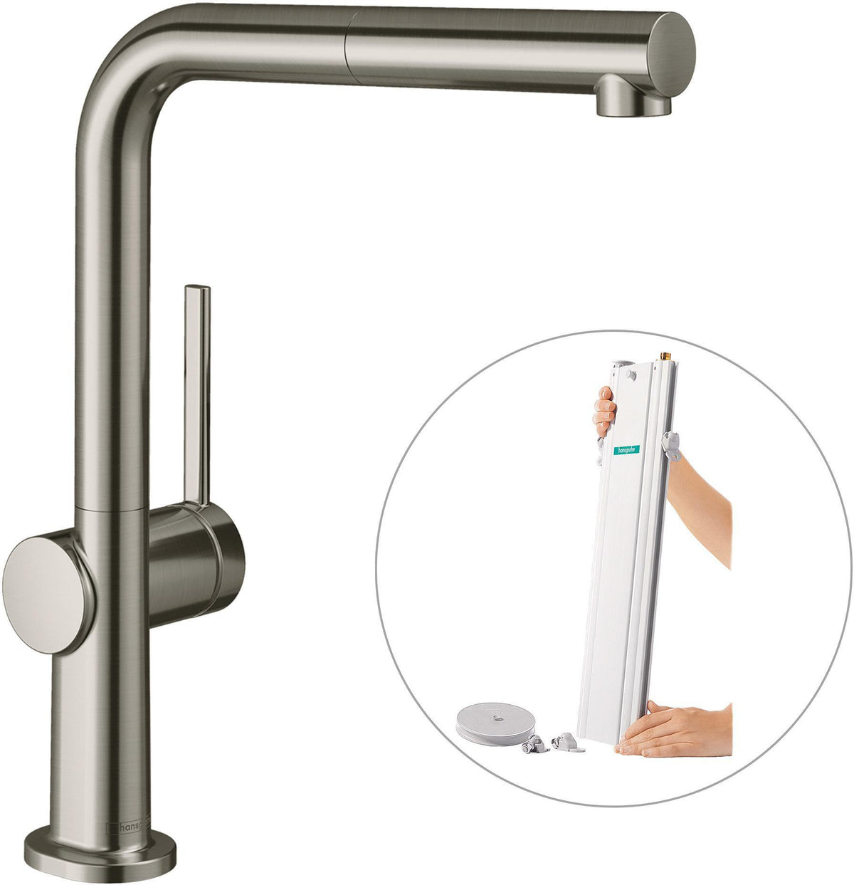 HANSGROHE Talis M54 270 Spültischmischer mit Ausziehauslauf sBox Chrom