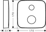AXOR Verlängerungsrosette 2-Loch Pfeil Chrom – 170 mm Durchmesser, 33 mm Verlängerungsmaß
