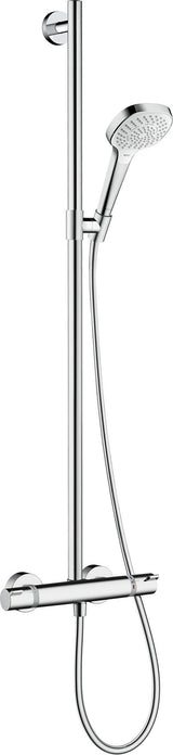 HANSGROHE SemiPipe Croma Select E Multi DN15 weiß/chrom – Duschsystem mit Thermostat Ecostat Comfort
