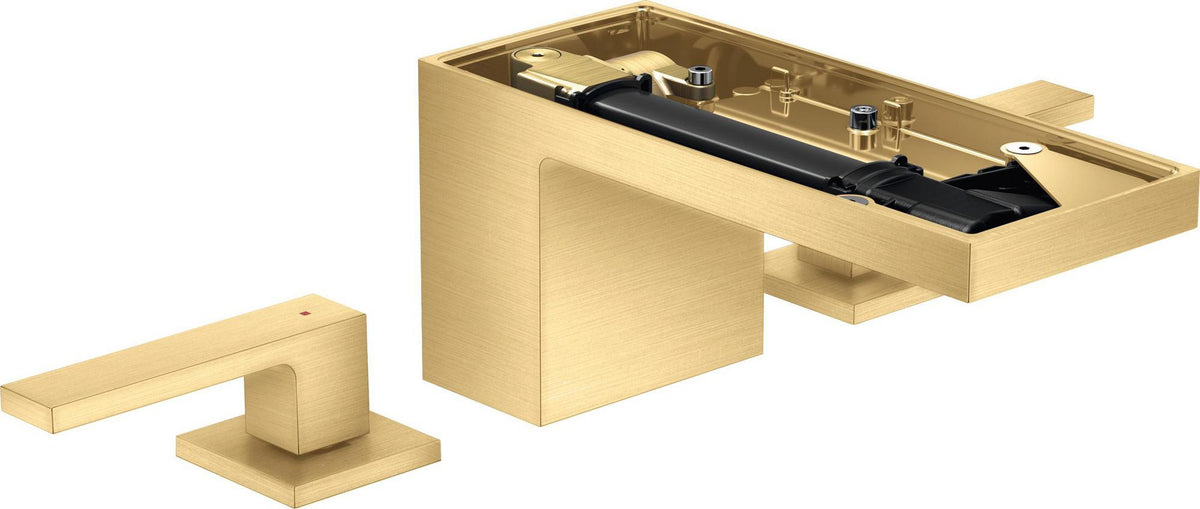 AXOR MYEDITION 3-Loch-Waschtischmischer 70 ohne Platte in polished gold optic – PowderRain