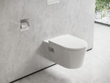 HANSGROHE XtraStoris Rock Toilettenbürstenhalter mit Papierhalter, befliesbare Tür, mattweiß