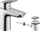 HANSGROHE Logis Einhebel-Waschtischmischer 100 mit Zugstangen-Ablaufgarnitur, chrom
