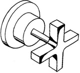 AXOR Citterio Abstellventil DN 15/DN 20 Unterputz mit Kreuzgriff – Chrom
