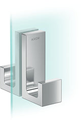 AXOR Universal Rectangular Duschtürgriff in polished gold optic – Metall, verdeckte Befestigung, 6–12 mm Glas