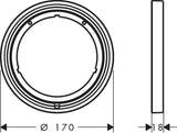 Hansgrohe Verlängerungsrosette ShowerSelect Comfort 5 mm Chrom – 170 mm Durchmesser