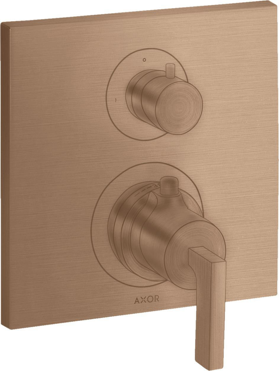 AXOR Citterio Thermostatbatterie mit Ab-/Umstellventil, Hebelgriff, chrom