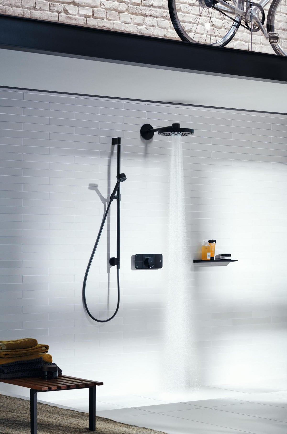 AXOR One Thermostatmodul für 3 Verbraucher – Chrom, Select-Tasten, Eco-Funktion