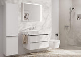 HANSGROHE Xarita E Wandspiegel 800x700 mm mattweiß mit LED-Beleuchtung und IR-Sensor