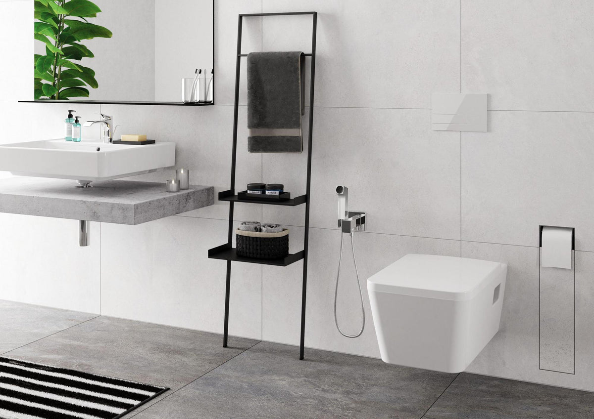 hansgrohe HG Handbrause Bidette E für Warmwasser mit Brausehalter und 1250mm Brauseschlauch