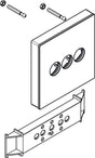 Hansgrohe Rosette Shower Select Glas Thermostat UP 3 Verbraucher Weiß/Chrom 155x155 mm