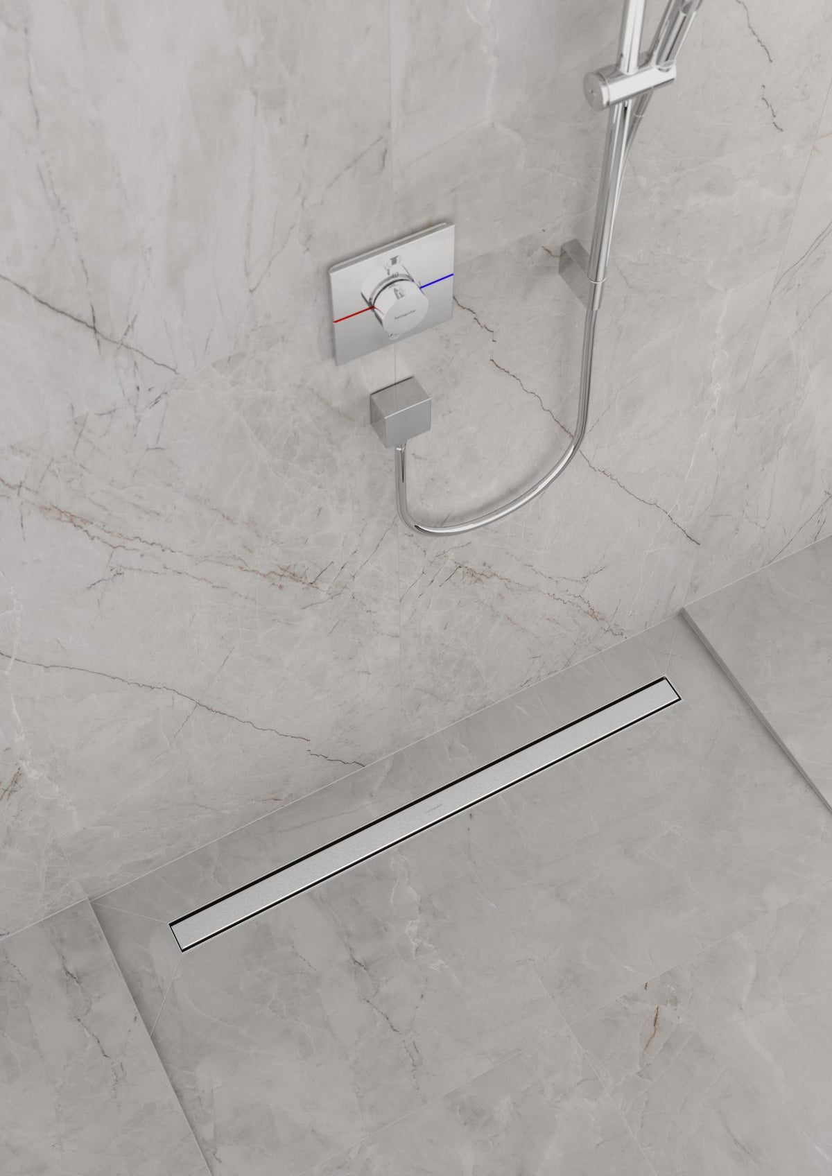 HANSGROHE RainDrain Match Duschrinne 600 mm mattschwarz höhenverstellbar