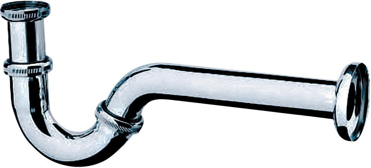 hansgrohe Bidet-Röhrensiphon Standardmodell chrom – P-Siphon mit 275 mm Wandabstand
