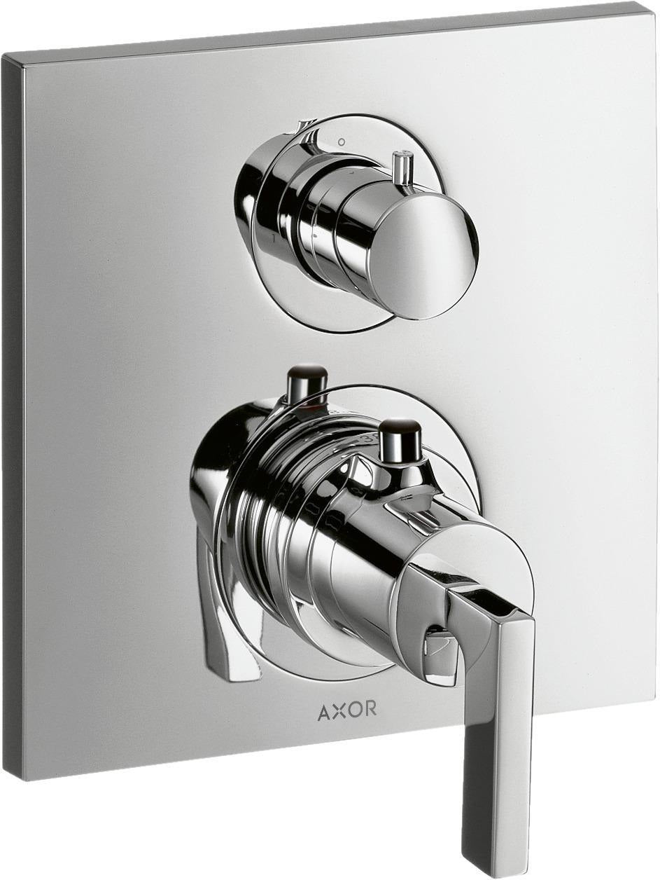 AXOR Citterio Thermostatbatterie Unterputz mit Abstellventil und Hebelgriff Chrom