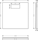 Hansgrohe RainDrain Board befliesbares Duschelement 1000x1000 mm mit Gefälle und Dichtvlies