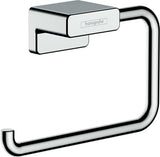 HANSGROHE AddStoris Papierrollenhalter ohne Deckel – Chrom, Wandmontage, verdeckte Befestigung