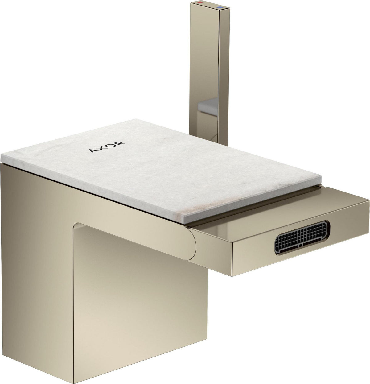 AXOR MyEdition Platte 150 in Leder – Abnehmbare Design-Abdeckung für Waschtischarmaturen
