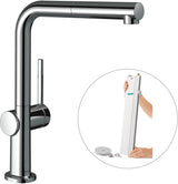 HANSGROHE Talis M54 270 Spültischmischer mit Ausziehauslauf sBox Chrom