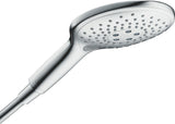 Hansgrohe Raindance Select S 150 3jet Handbrause DN 15 Chrom – 3 Strahlarten, Select-Taste, QuickClean