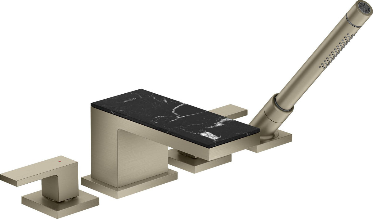 AXOR MYEDITION 4-Loch-Wannenrandarmatur ohne Platte – polished gold optic, thermostatisch