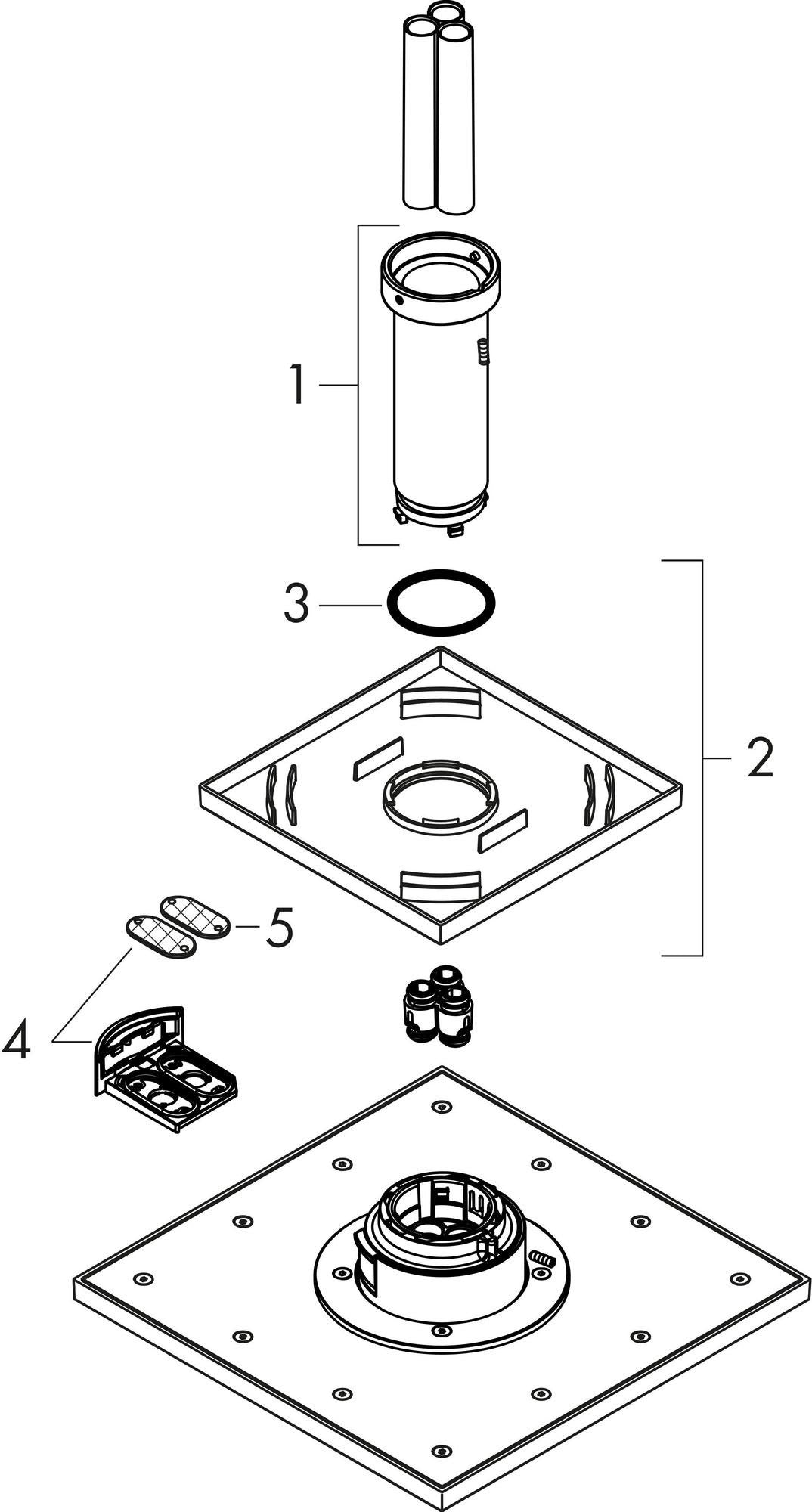 AXOR Kopfbrause 250/250 1jet PowderRain Deckenmontage Chrom – Hansgrohe