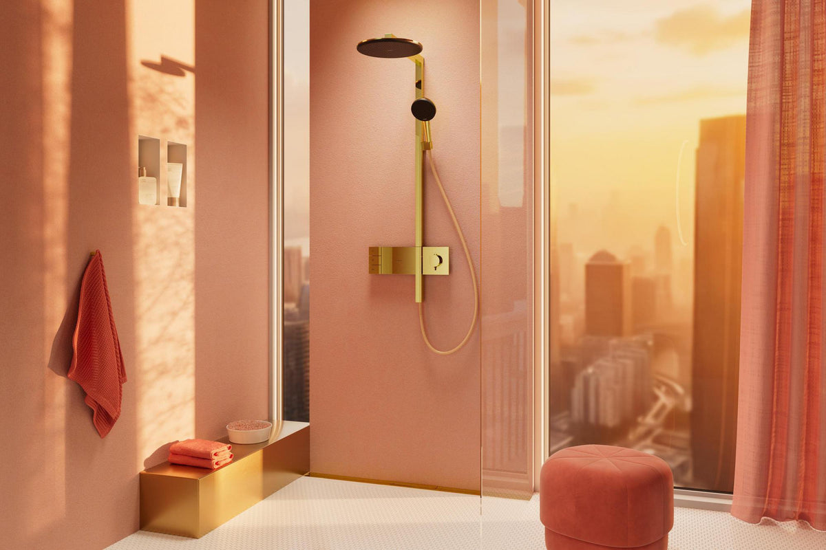 HANSGROHE Duschsystem Raindance Alive S 300 2jet EcoSmart mit Thermostat – Schwarz