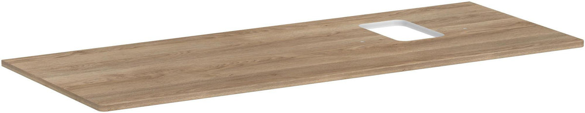 HANSGROHE Xelu Q Konsole 1360 mm, Ausschnitt rechts, Hahnloch, weiß hochglanz
