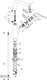 HANSGROHE Metris M71 Einhebel-Küchenmischer 320 für Vorfenstermontage, chrom