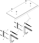 AXOR Universal Softsquare Badetuchablage 600 mm – Glasablage mit Haken in Chrom