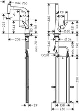 HANSGROHE Talis Select S 220 Küchenmischer mit sBox und Ausziehauslauf, chrom