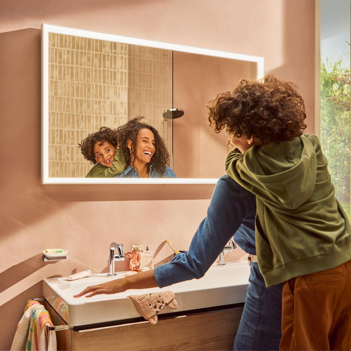 HANSGROHE Tecturis S Einhebel-Waschtischmischer 130 mm Ausladung Push-Open Chrom