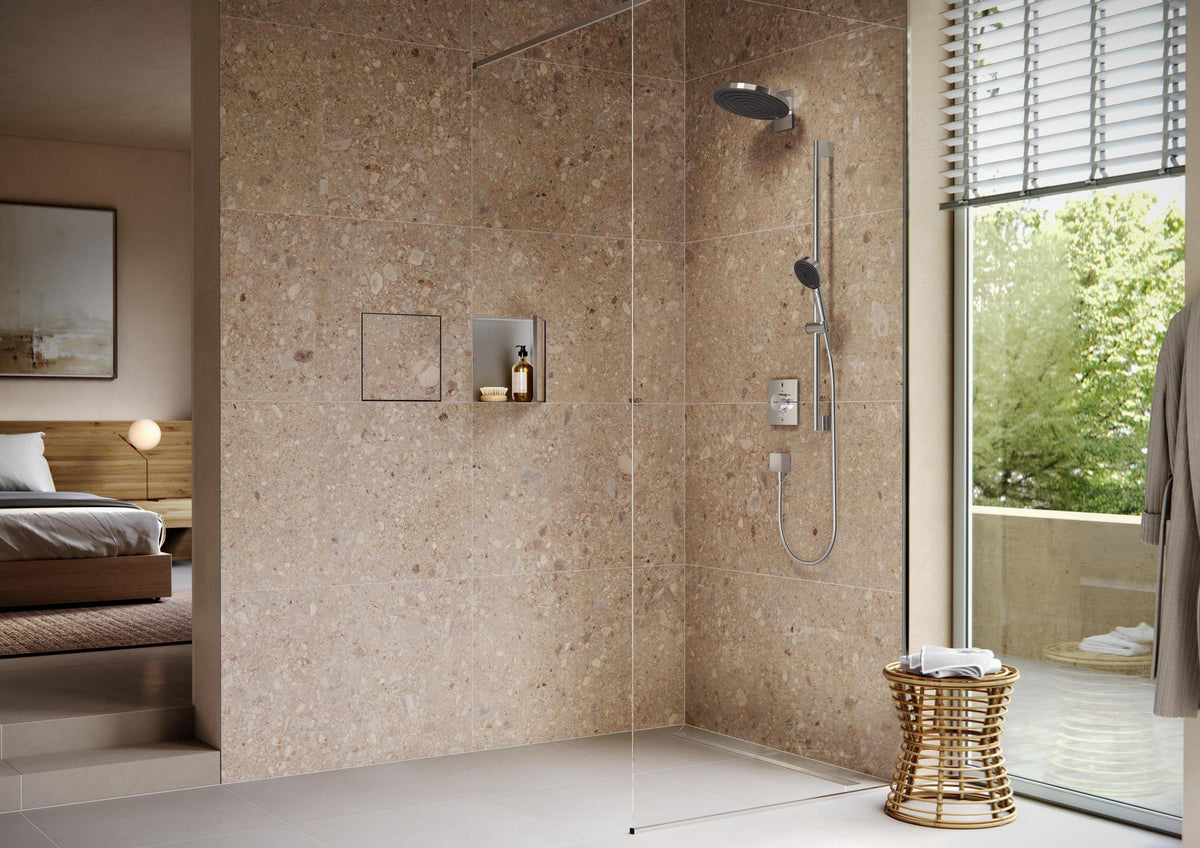 HANSGROHE ShowerSelect Comfort E Thermostat Fertigmontageset UP Chrom für 2 Verbraucher