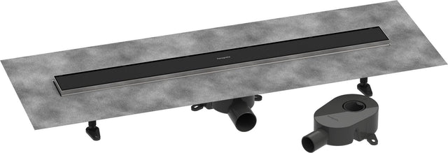 HANSGROHE RainDrain Go Komplettset Duschrinne 800 mm rückseitig befliesbar, matt schwarz