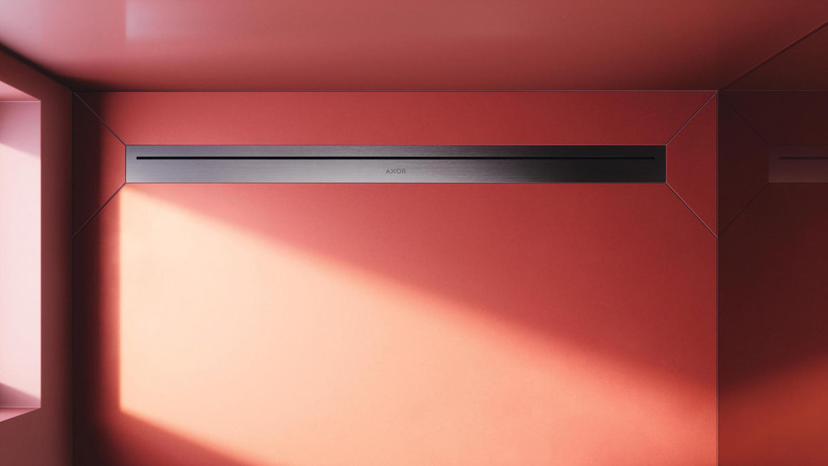 AXOR Drain Duschrinne Fertigset 1000 mm chrom – Designabdeckung, Dryphon, höhenverstellbar