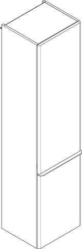 HANSGROHE Hochschrank Xelu Q 1650x400x350mm weiß hochglanz mit chrom Griffleiste