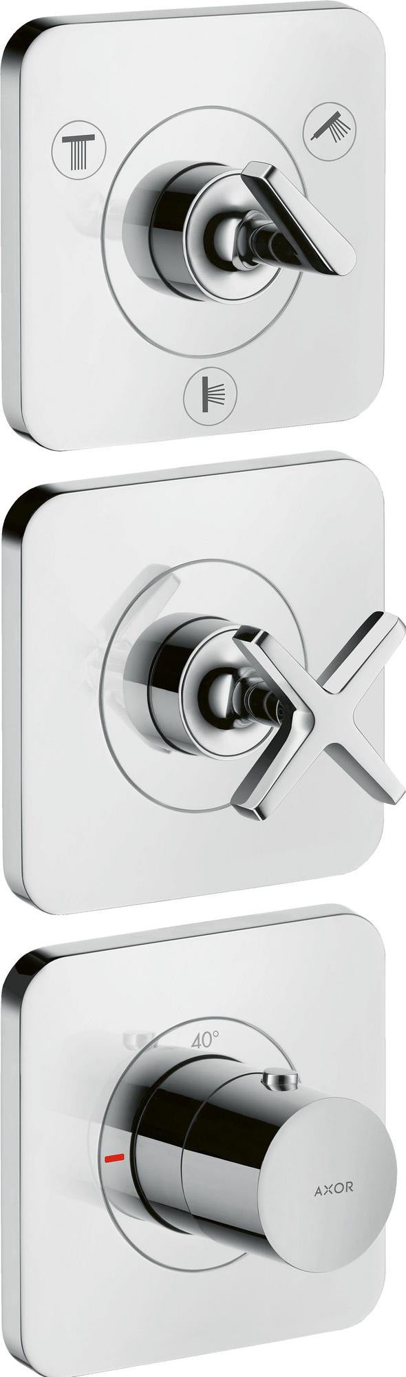 AXOR Citterio E Thermostatmodul DN 20 mit Rosetten für 3 Verbraucher, Chrom