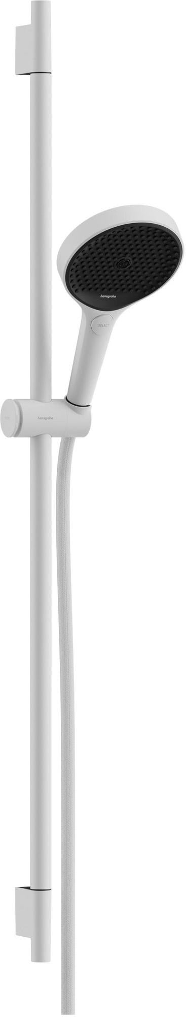 HANSGROHE Rainfinity 130 3jet Brauseset mit 90 cm Stange, Push-Schieber und Textilschlauch in Chrom