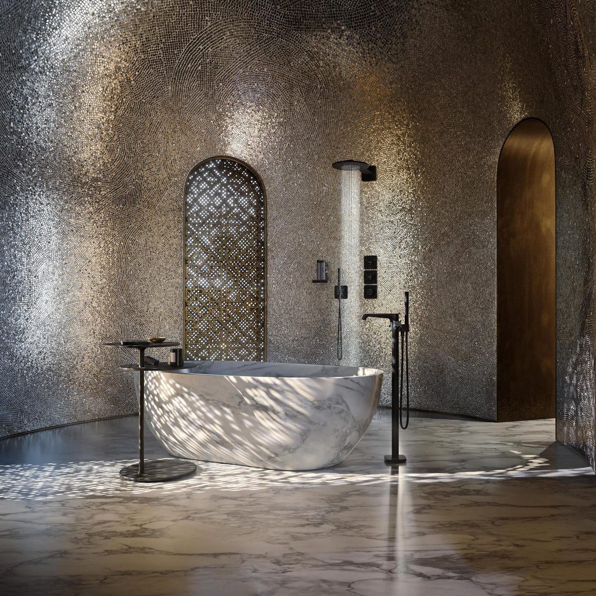 AXOR Rosette softsquare für ShowerSolution Duschsysteme in Chrom – Hansgrohe Ersatzteil