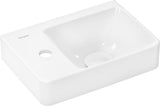 HANSGROHE Xelu Q Handwaschbecken 360x250mm mit Hahnloch links, ohne Überlauf, weiß