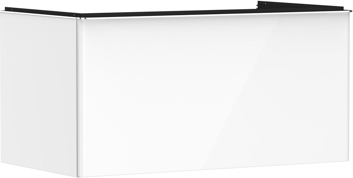 HANSGROHE Xelu Q Waschtischunterschrank 980 mm weiß hochglanz mit SoftClose und Inneneinteilung