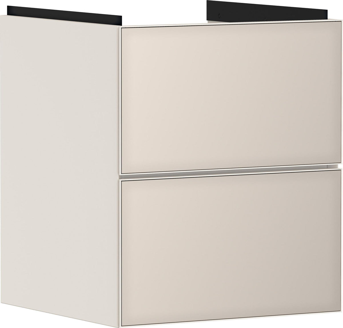 HANSGROHE Xevolos E Waschtischunterschrank 480 mm eiche dunkel mattweiß grifflos PushOpen