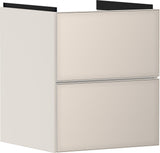 HANSGROHE Xevolos E Waschtischunterschrank 480 mm eiche dunkel mattweiß grifflos PushOpen