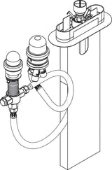 AXOR Grundkörper für 3-Loch-Wannenrandarmatur mit sBox von Hansgrohe – Thermostatisch, 463 mm