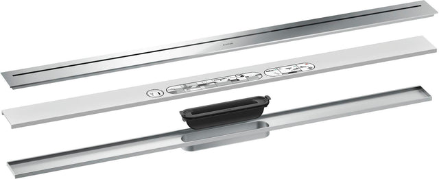AXOR Drain Duschrinne Fertigset 1000 mm chrom – Designabdeckung, Dryphon, höhenverstellbar