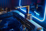 AXOR Edge Waschtischmischer 190 Diamantschliff chrom von Hansgrohe – Einhebelmischer mit Push-Open