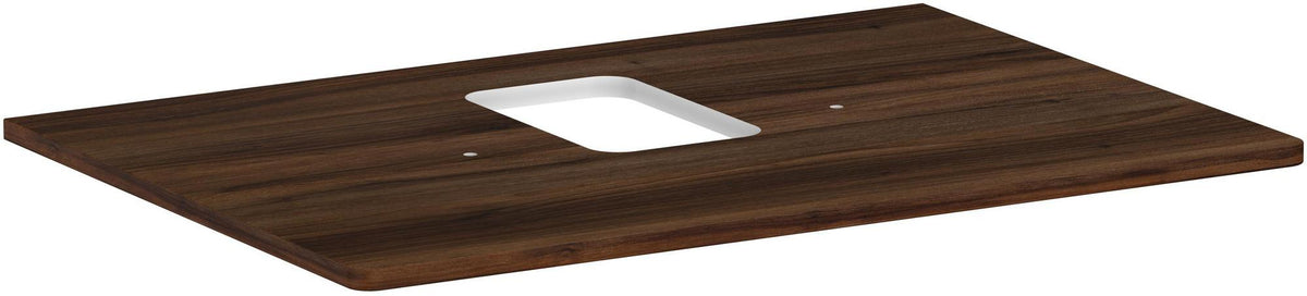 HANSGROHE Xelu Q Konsole 780x550 mm mit mittigem Ausschnitt und Hahnloch in Weiß Hochglanz