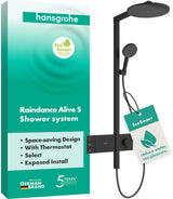 HANSGROHE Duschsystem Raindance Alive S 300 2jet EcoSmart mit Thermostat – Schwarz